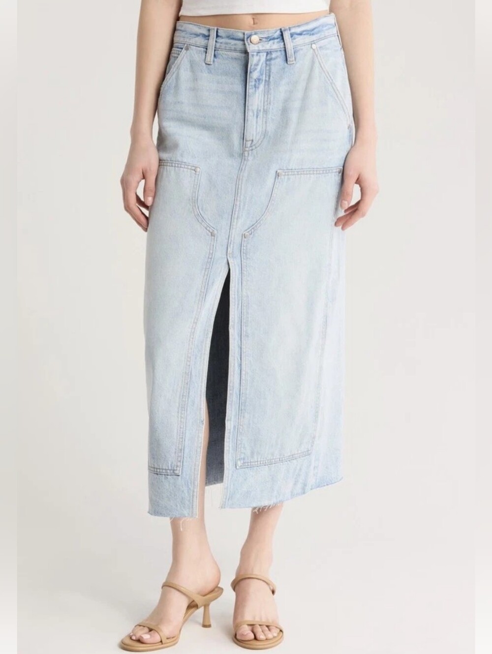 Pistola Alice Workwear High Rise Denim Skirt Size 24